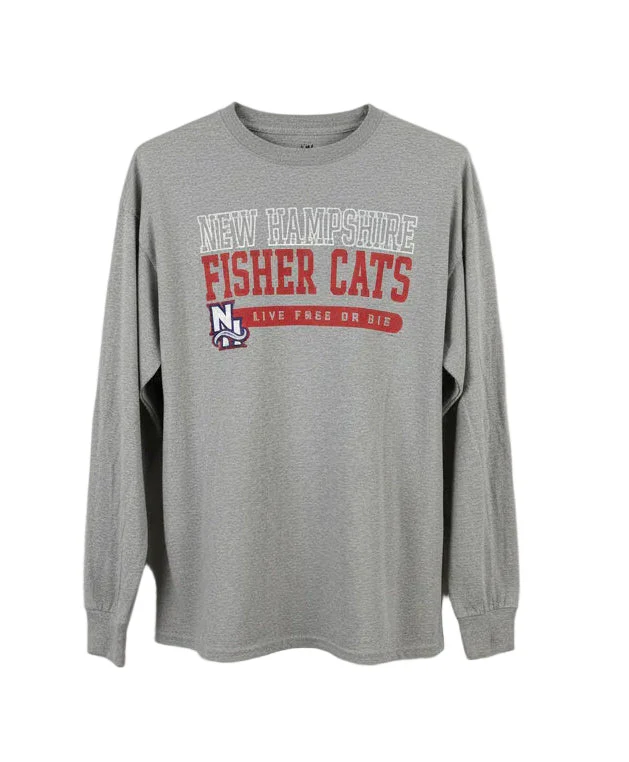 New Hampshire Fisher Cats Mens Game Day Longsleeve T-Shirt Grey