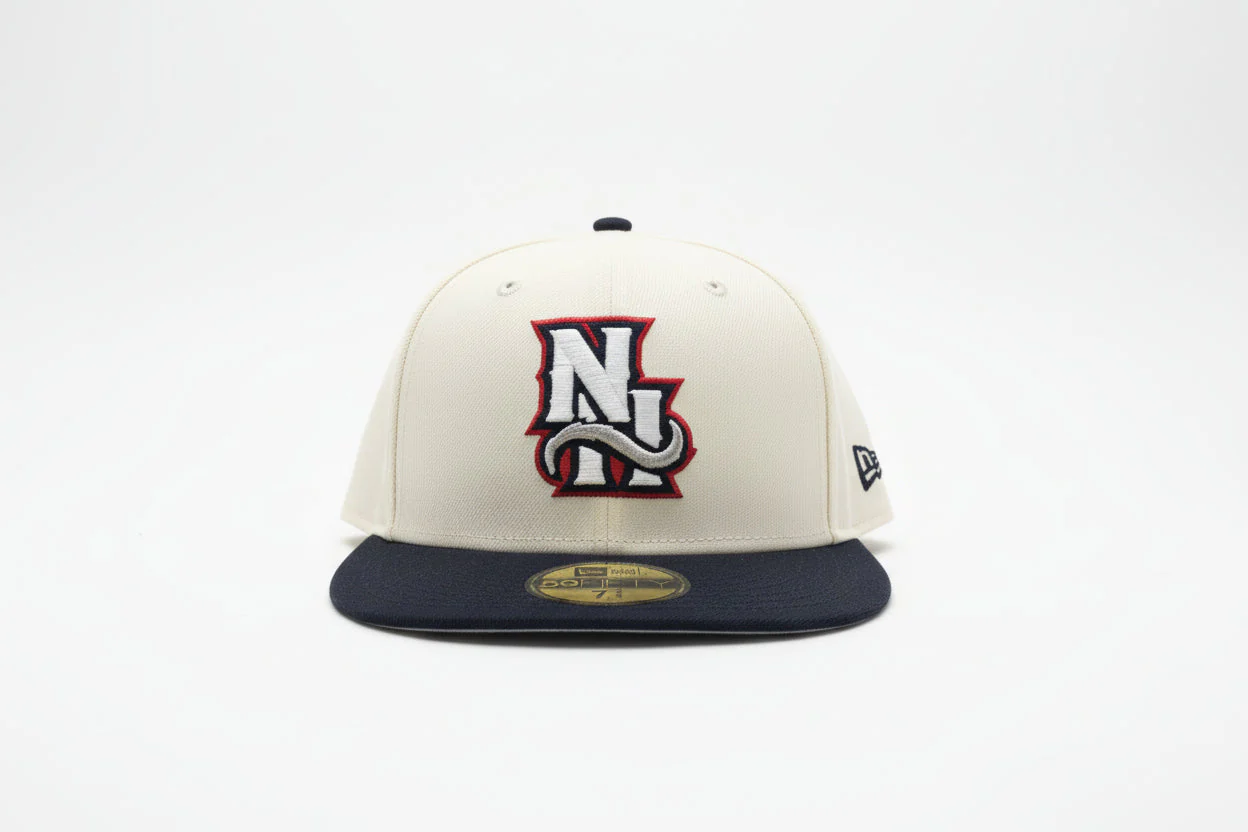 New Hampshire Fisher Cats New Era 59Fifty NH Chrome Fitted Cap