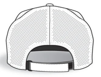 New Hampshire Fisher Cats Primary Logo Perforated Performance Adjustable Cap White - Image 2