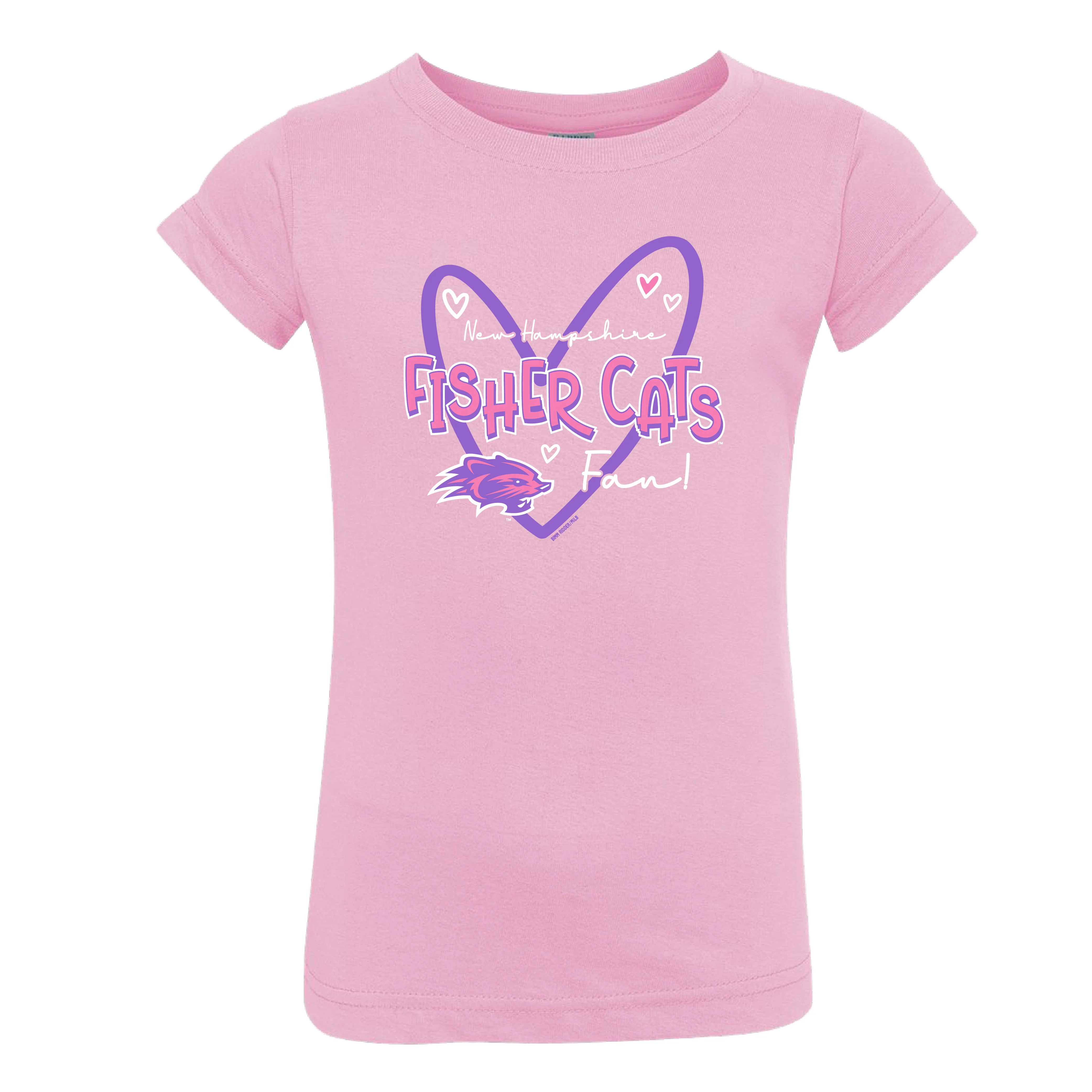 New Hampshire Fisher Cats Toddler Burrough T-Shirt Pink