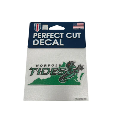Norfolk Tides 4 x 4 Perfect Cut Decal State of VA