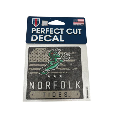 Norfolk Tides 4 x 4 Perfect Cut Military Flag Decal