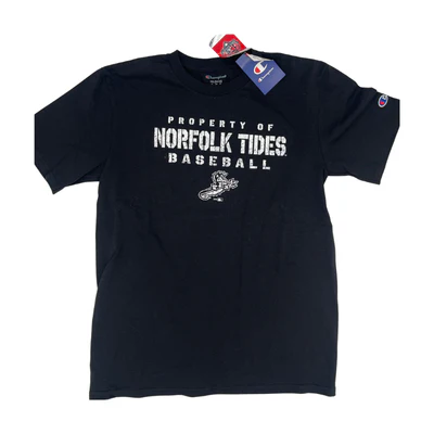 Norfolk Tides Youth Champion Black & White T-Shirt