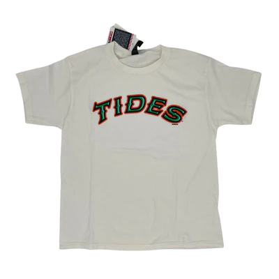 Norfolk Tides Youth White Home Jersey T-Shirt