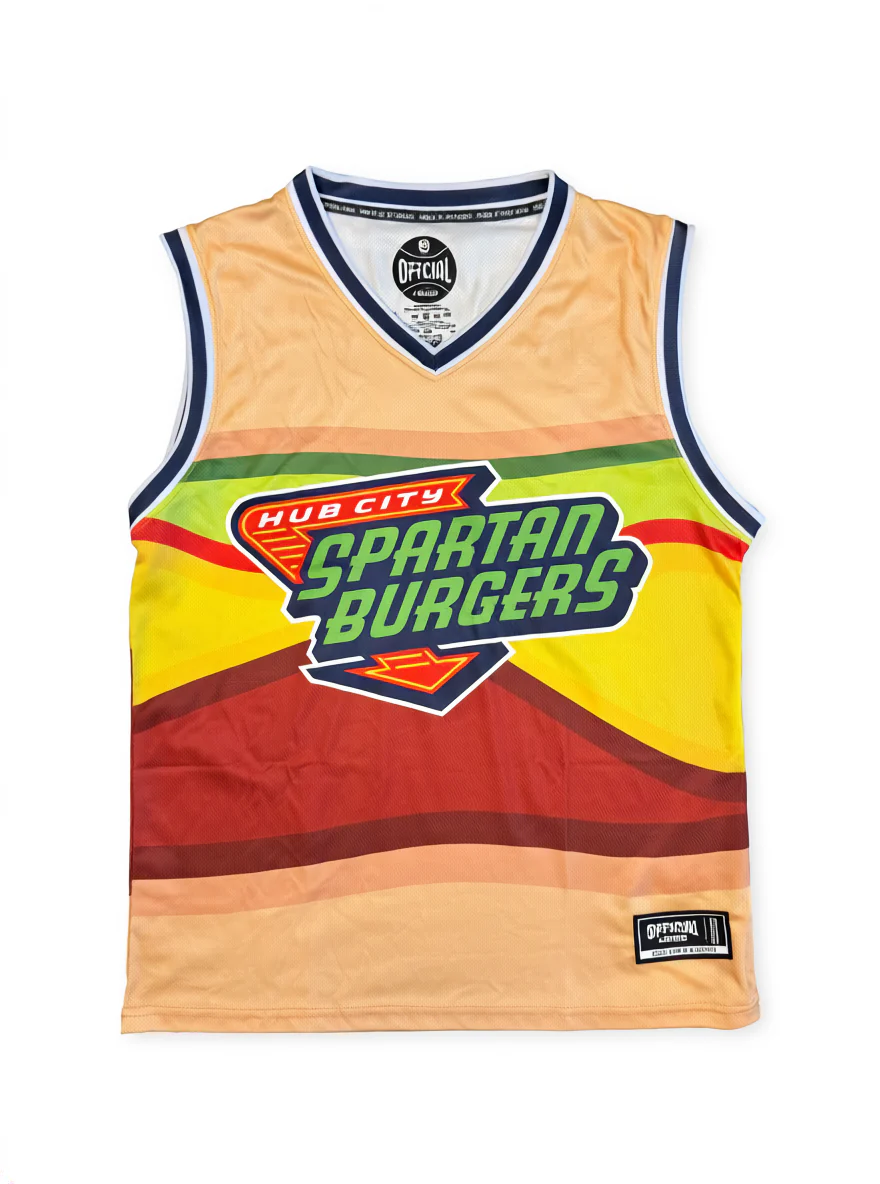 Official League Hub City Spartanburgers "Burger" Basketball Jersey