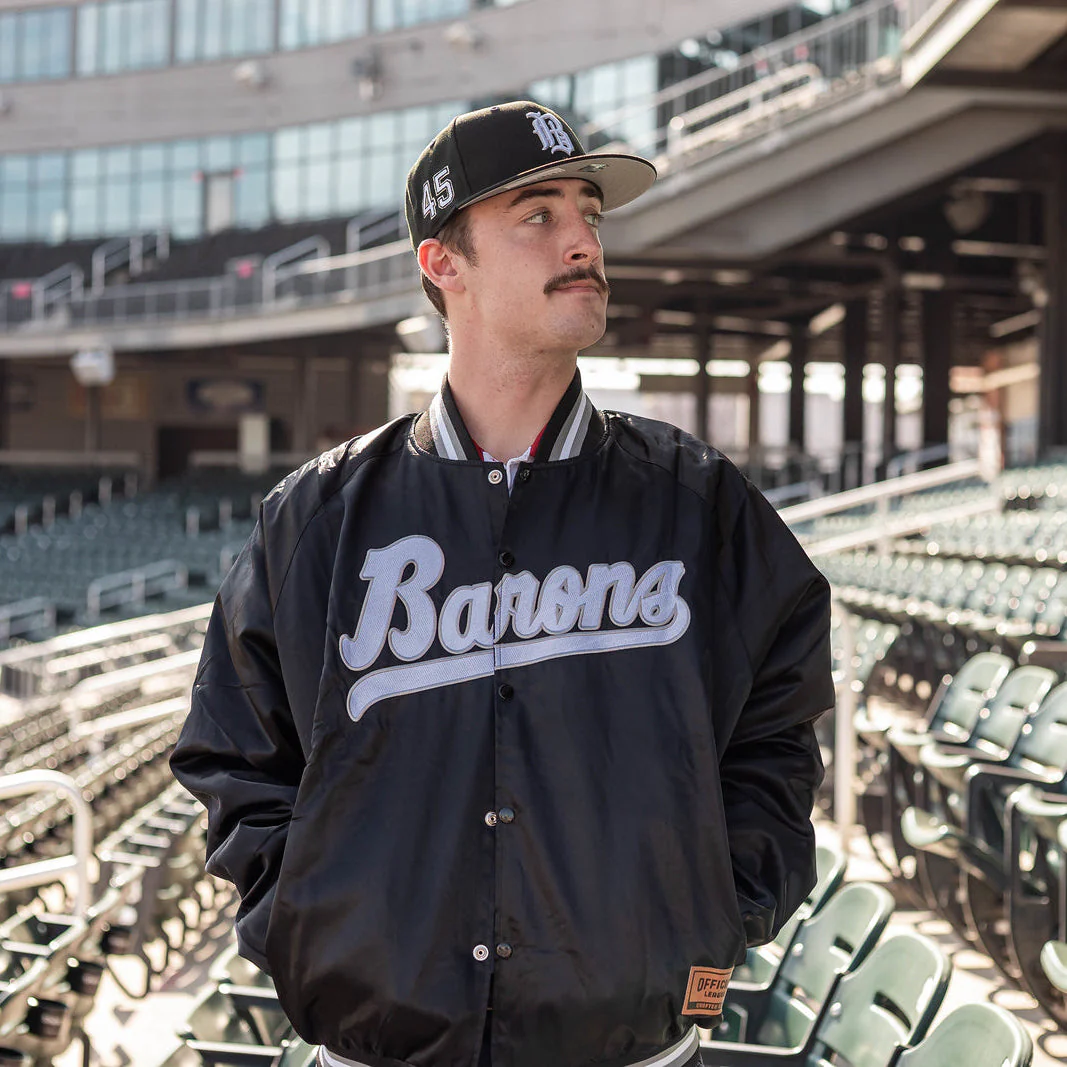 Official League Retro Barons Satin Jacket - Image 2