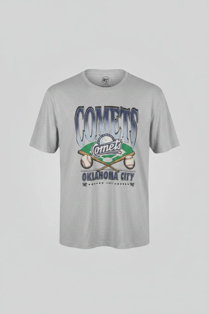 OKC Comets Primary Diamond Gray Tee