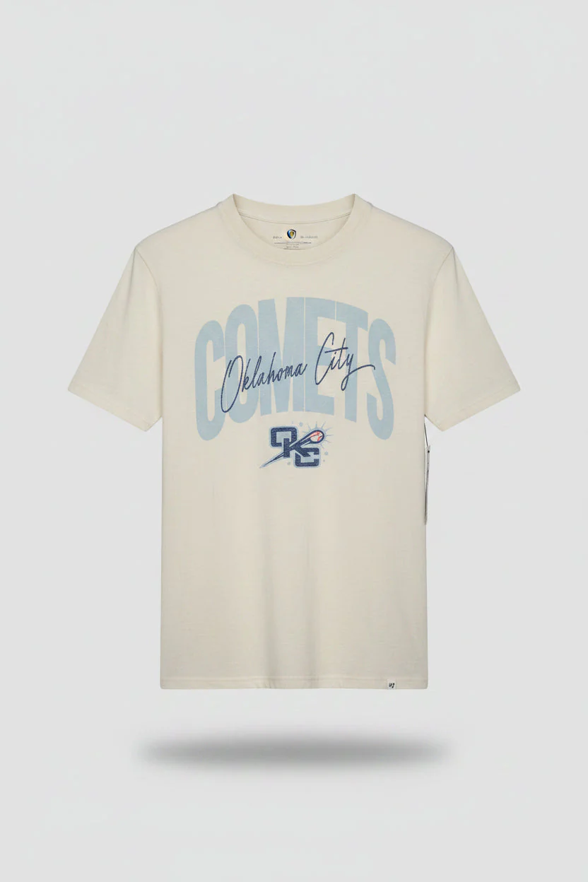 OKC Comets Women's Tan Cursive Home Tee