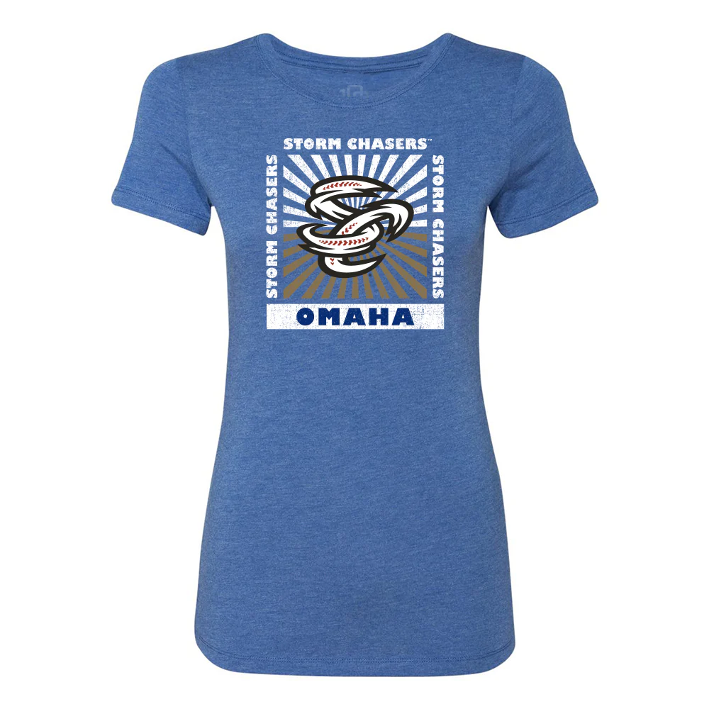 Omaha Storm Chasers Women's 108 Stitches Sunspot Royal Tee