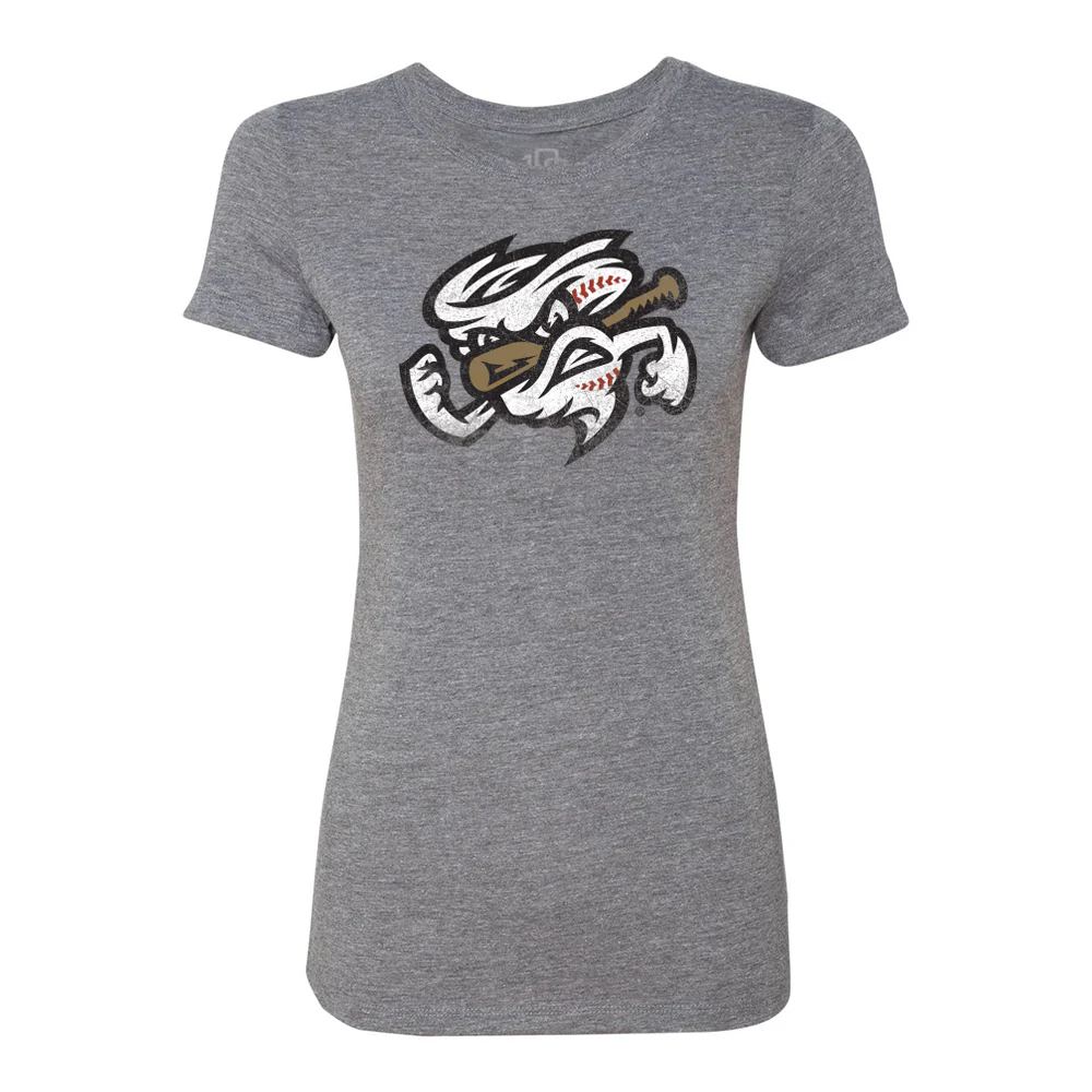 Omaha Storm Chasers Women's 108 Stitches Vintage Gray Tee