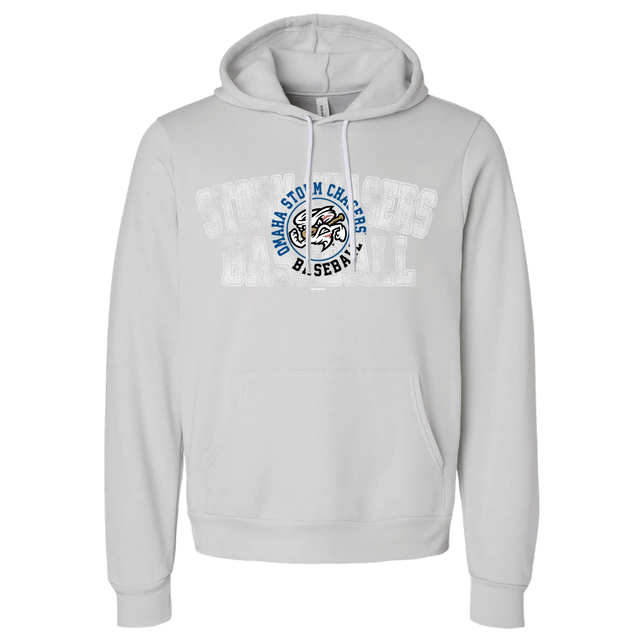 Omaha Storm Chasers Men's Bimm Ridder Silver Caution Sponge Fleece Hoodie