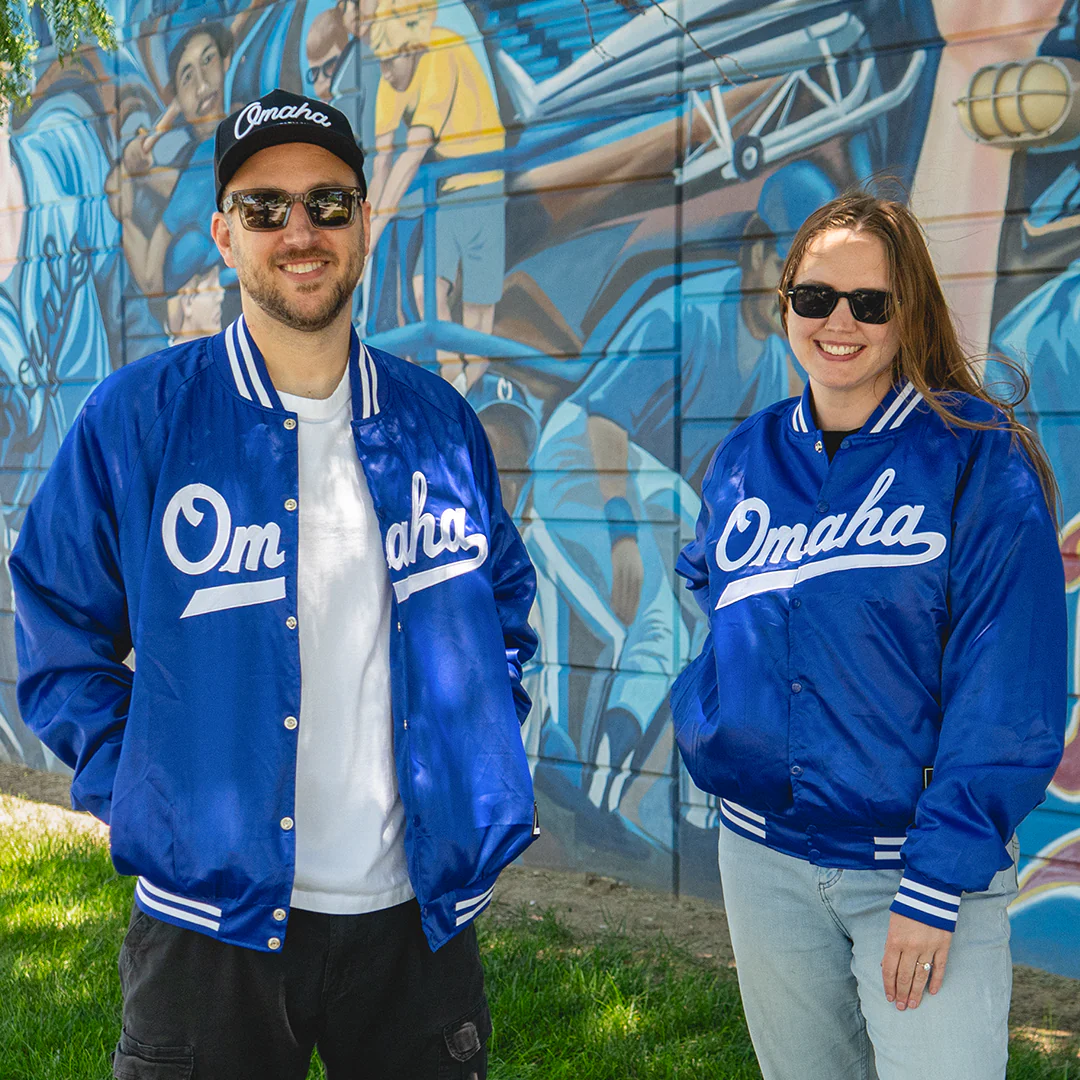 Omaha Storm Chasers Men's Official League Royal Summer Satin Jacket