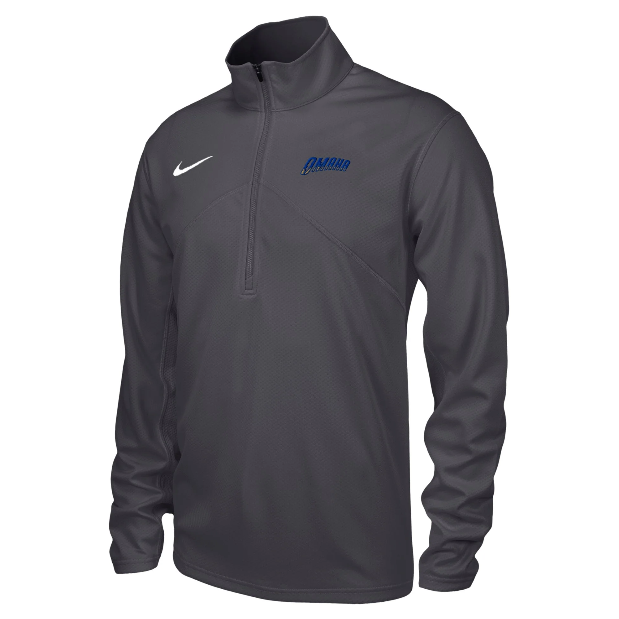 Omaha Storm Chasers Men's Nike Anthracite Dri-Fit Training Quarter Zip