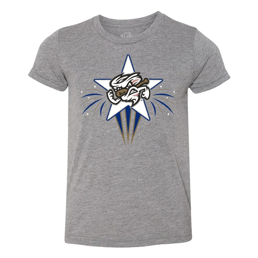 Omaha Storm Chasers Youth 108 Stitches Gray Circuit Tee