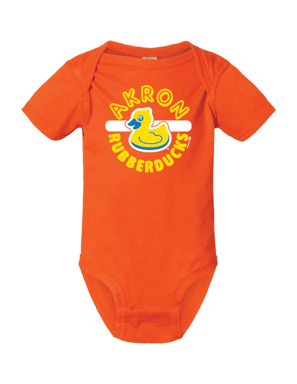 Orange Ducky Circle Onesie