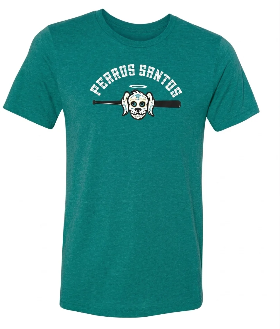 OT Perros Santos Sea Green Triblend Tee