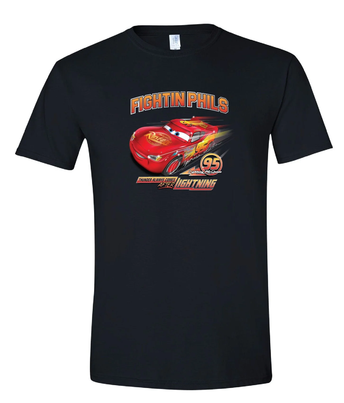 OT Sports Cars- Lightning McQueen Toddler Black T-Shirt