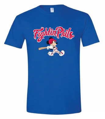 OT Sports Mickey Mouse Batting Royal Youth T-Shirt