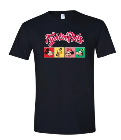 OT Sports Mickey Mouse Block Characters Adult T-Shirt