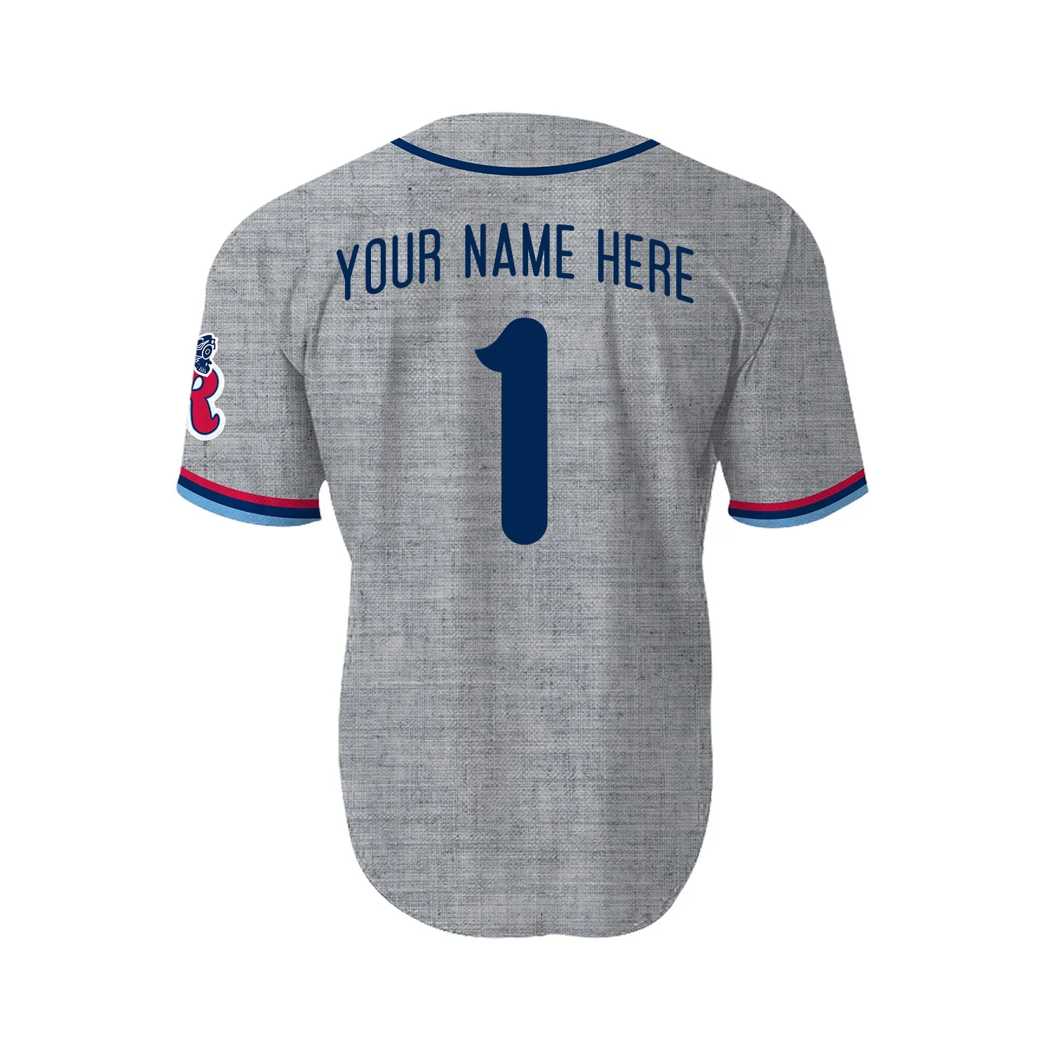 OT Sports Reading Fightin Phils Gray Road Youth Replica Jersey - Image 2