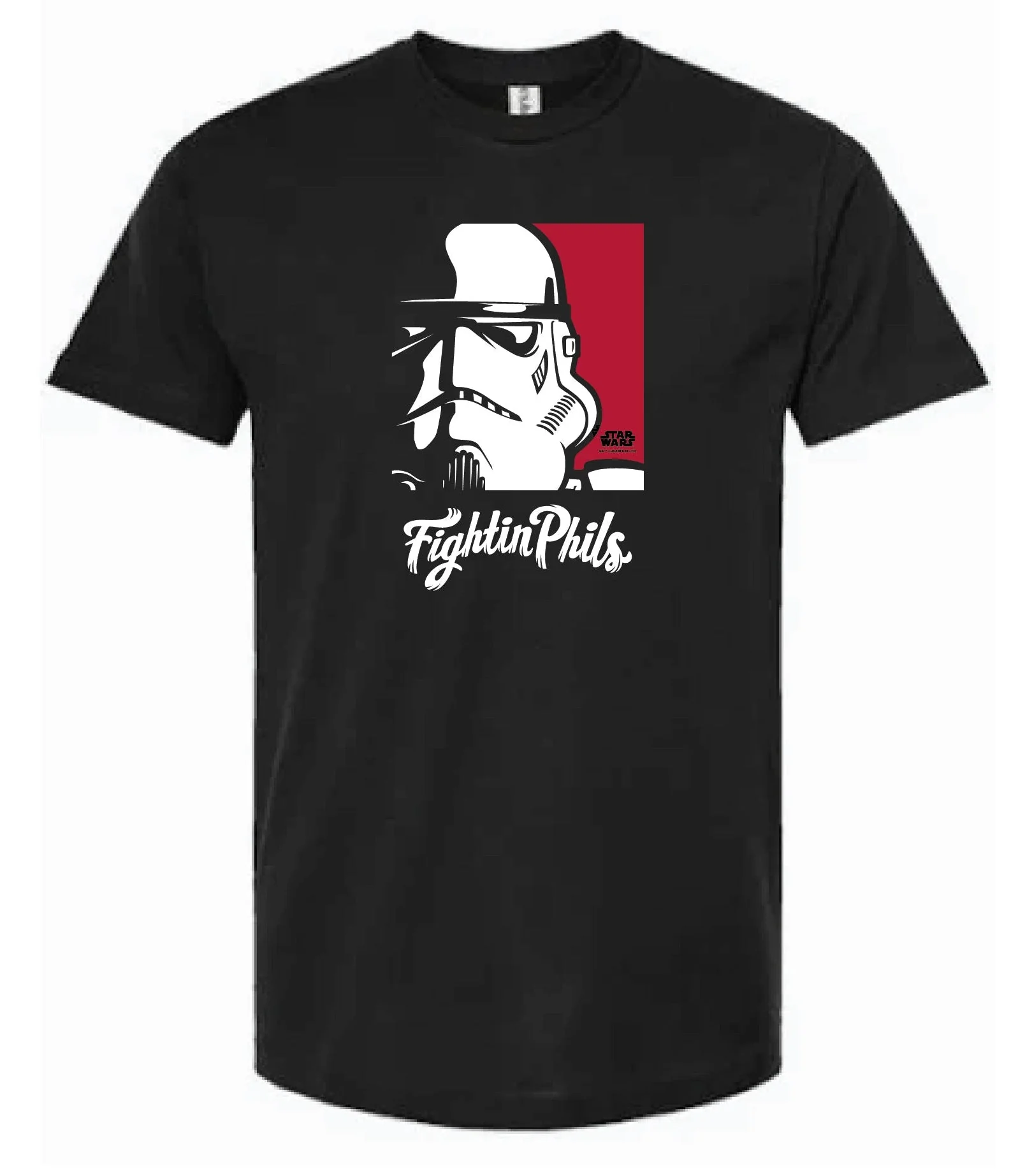 OT Sports Star Wars Storm Trooper Black Adult T-Shirt