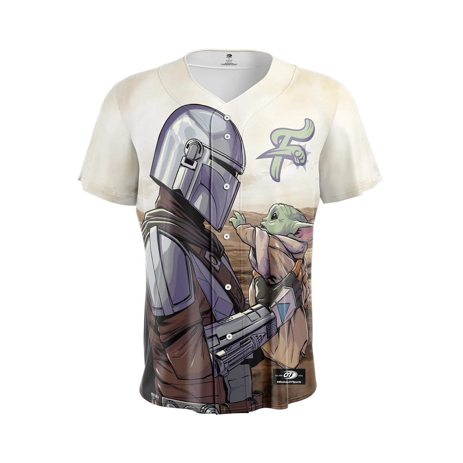 OT Sports Star Wars- The Mandalorian and Grogu- Youth Replica Jersey