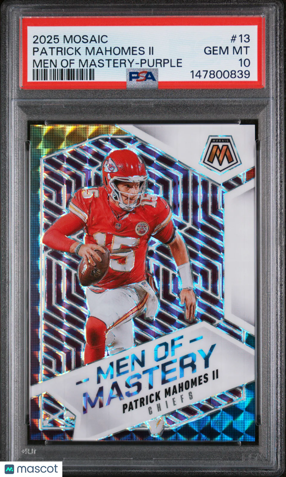 Patrick Mahomes II 2025 Panini Mosaic Men Of Mast