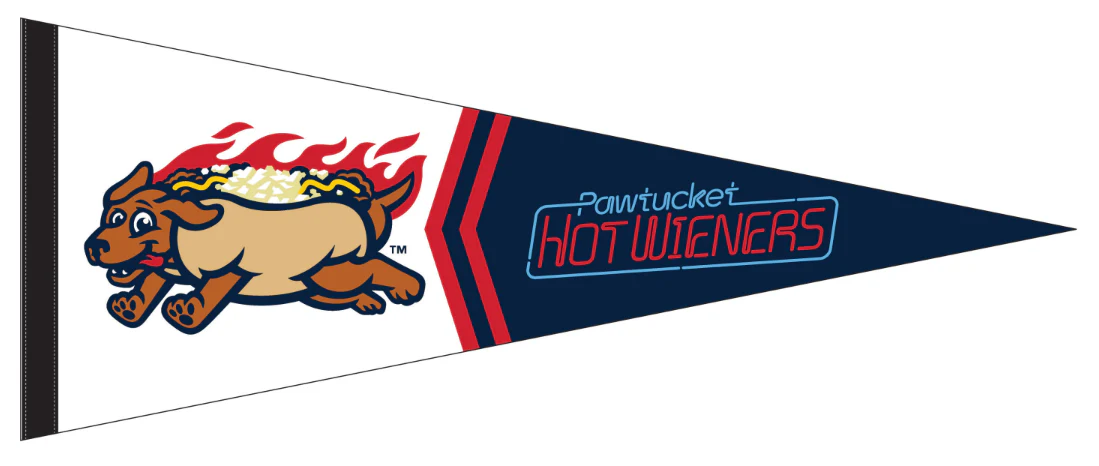 Pawtucket Hot Wieners Wincraft Premium Hot Wiener Dog Pennant