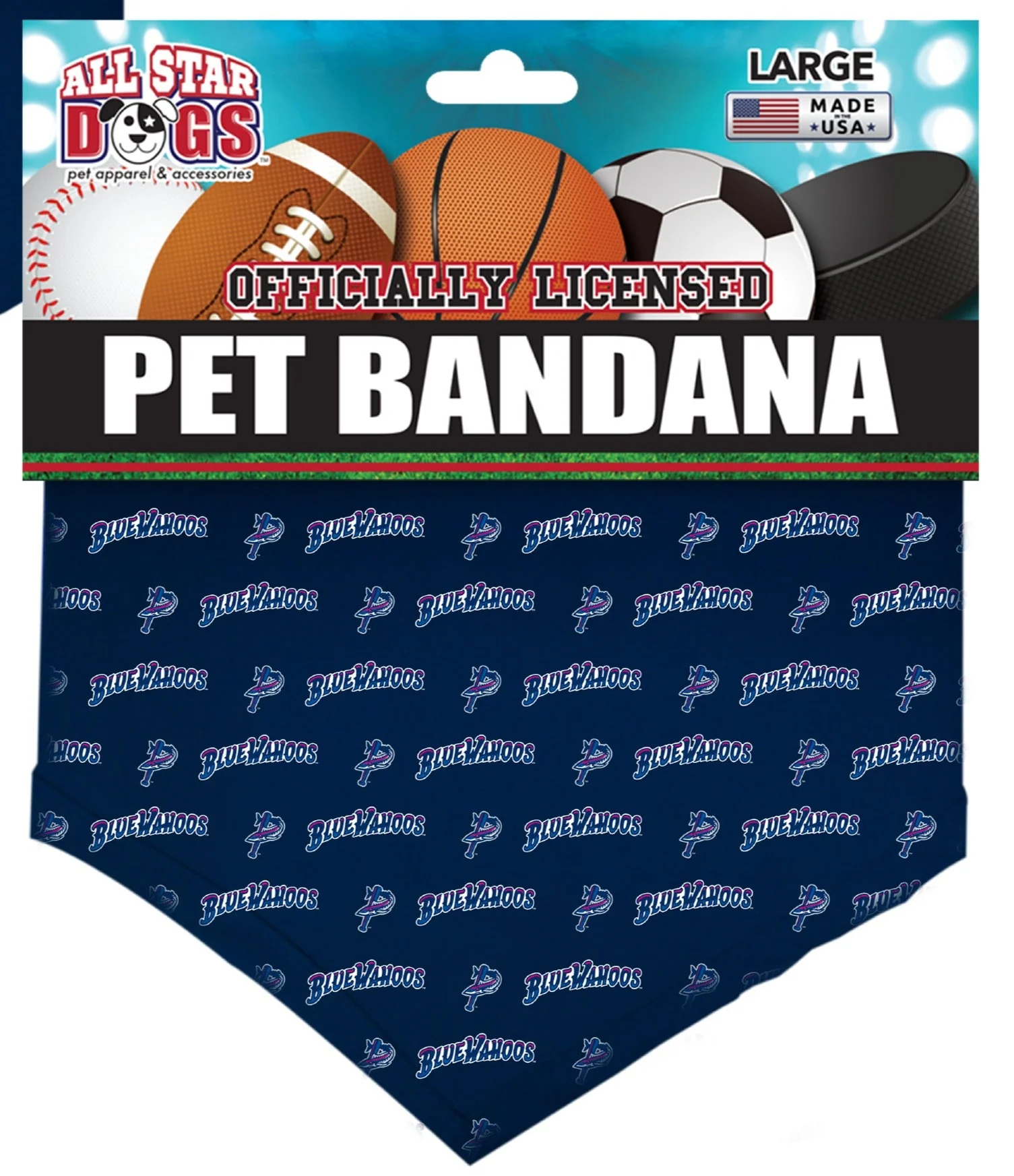 Pensacola Blue Wahoos Dog Bandana