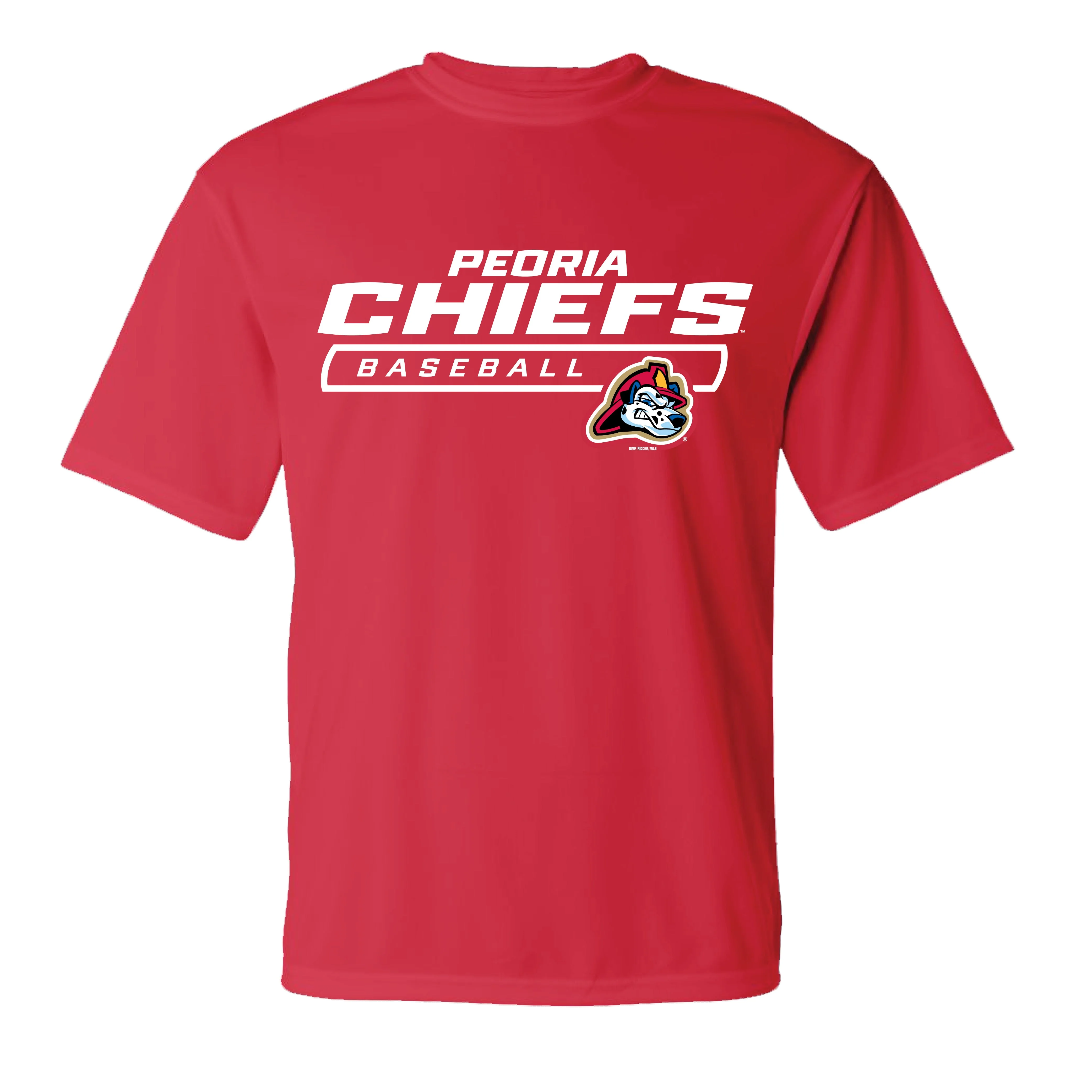 Peoria Chiefs Red Adult Performance T-Shirt