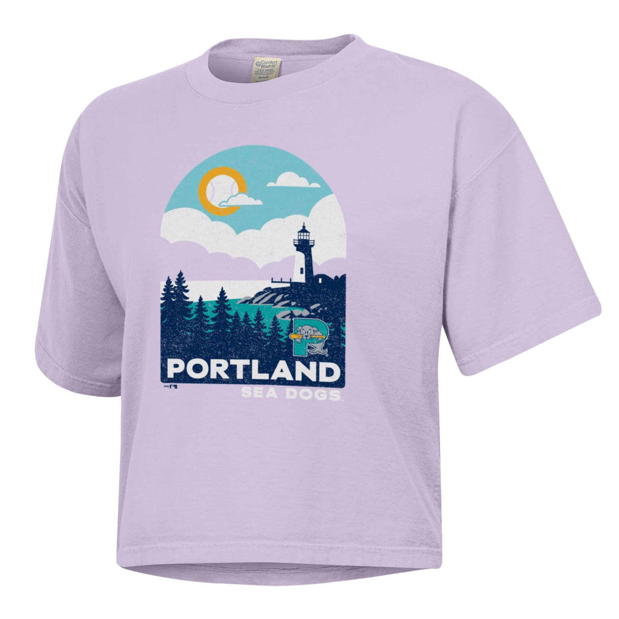 Portland Sea Dogs Lavender Lighthouse Boxy Tee