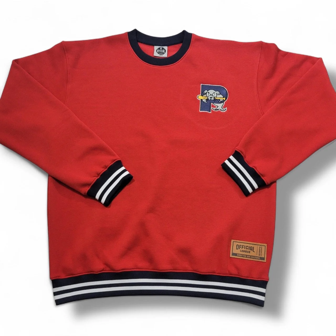 Portland Sea Dogs Official League Red Crewneck