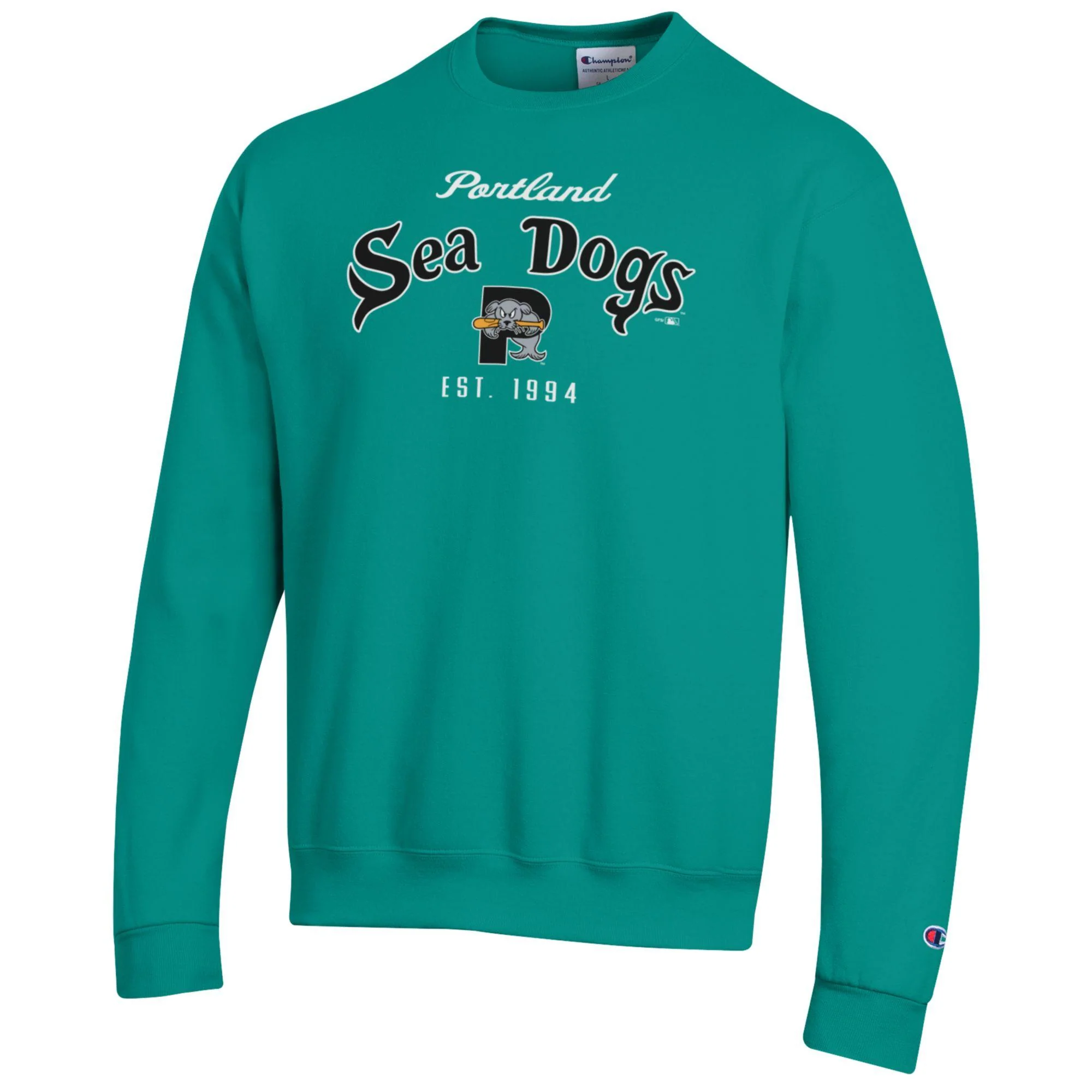 Portland Sea Dogs Retro Teal Crewneck