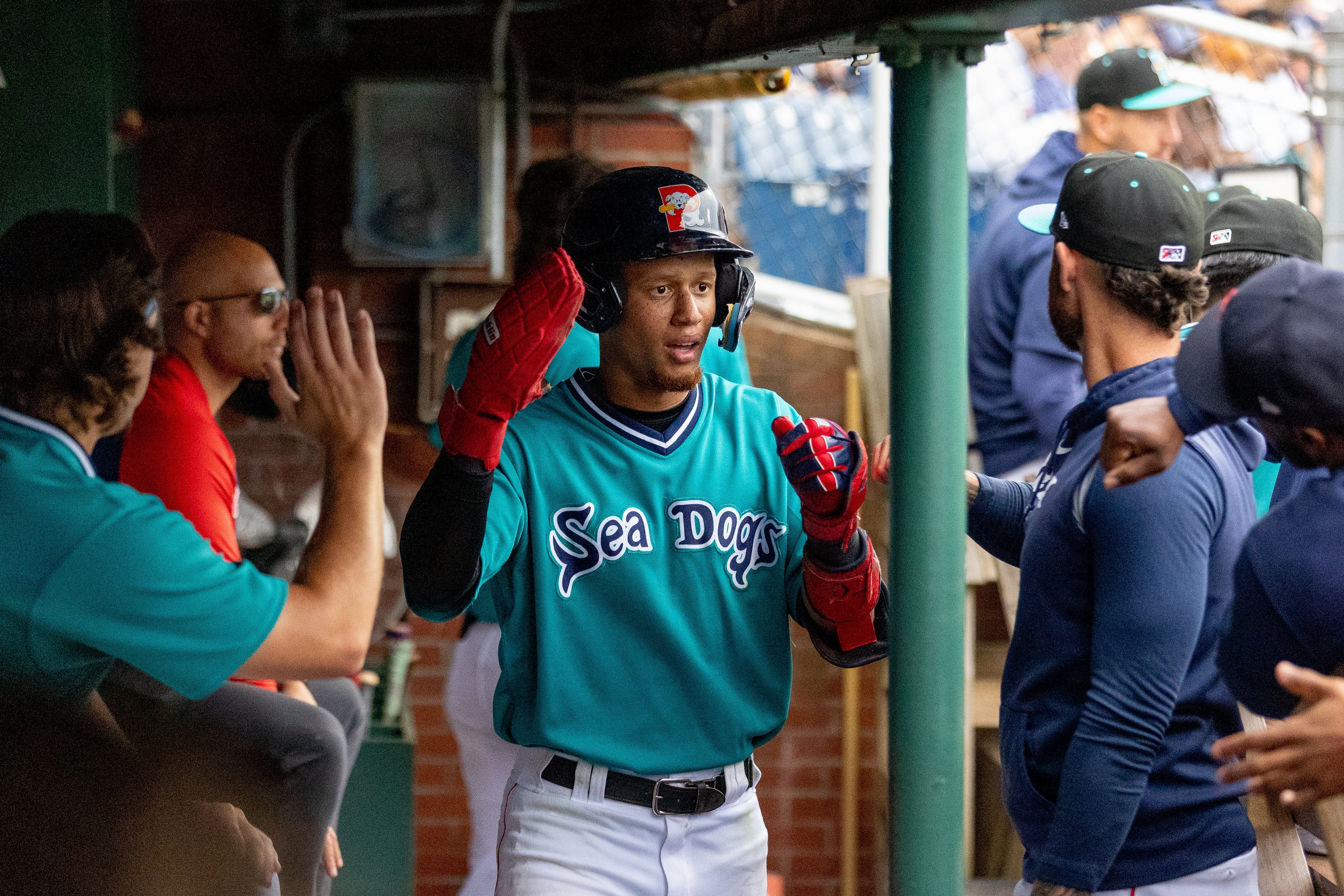 Portland Sea Dogs Retro Teal Youth Jersey