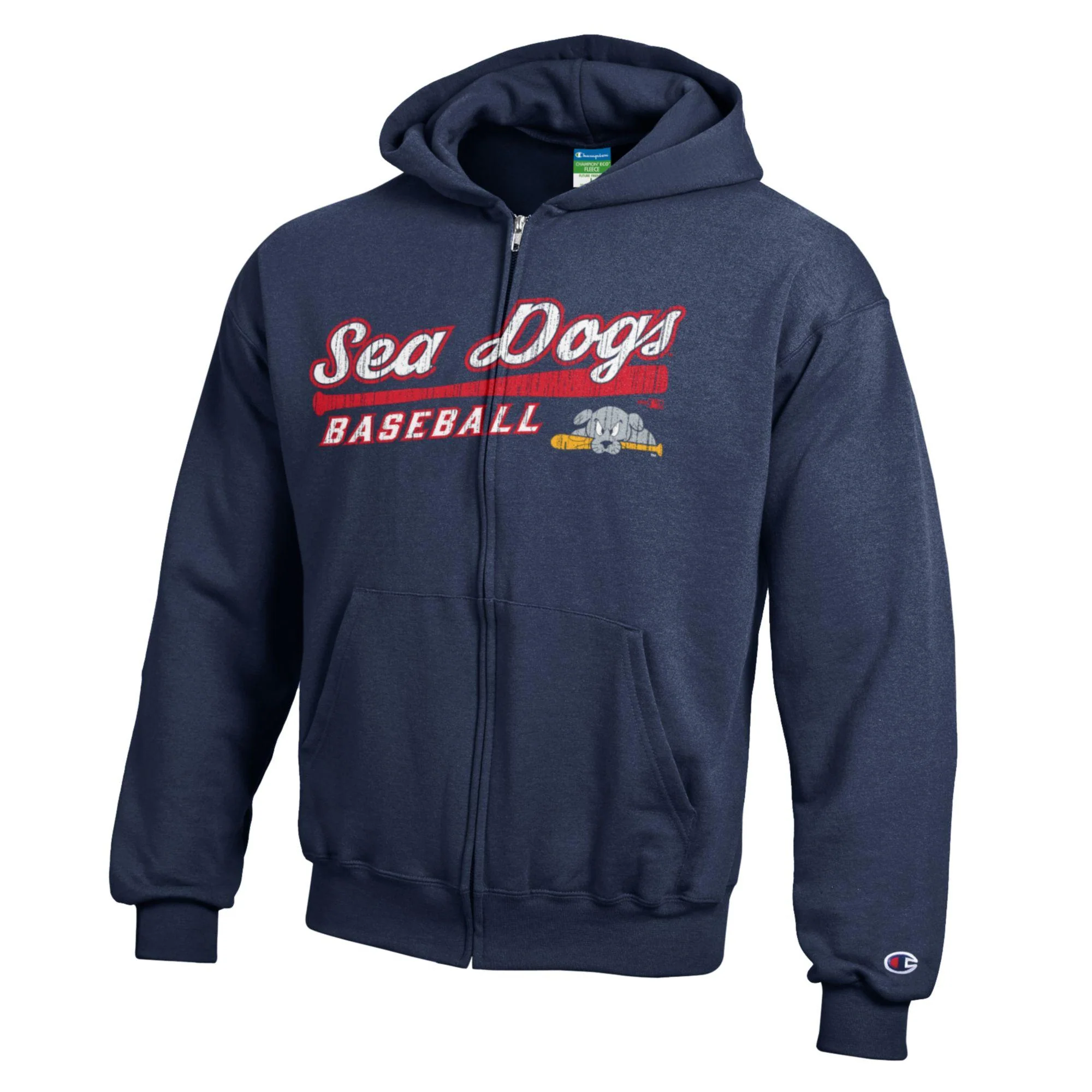 Portland Sea Dogs Youth Powerblend Full Zip Hood