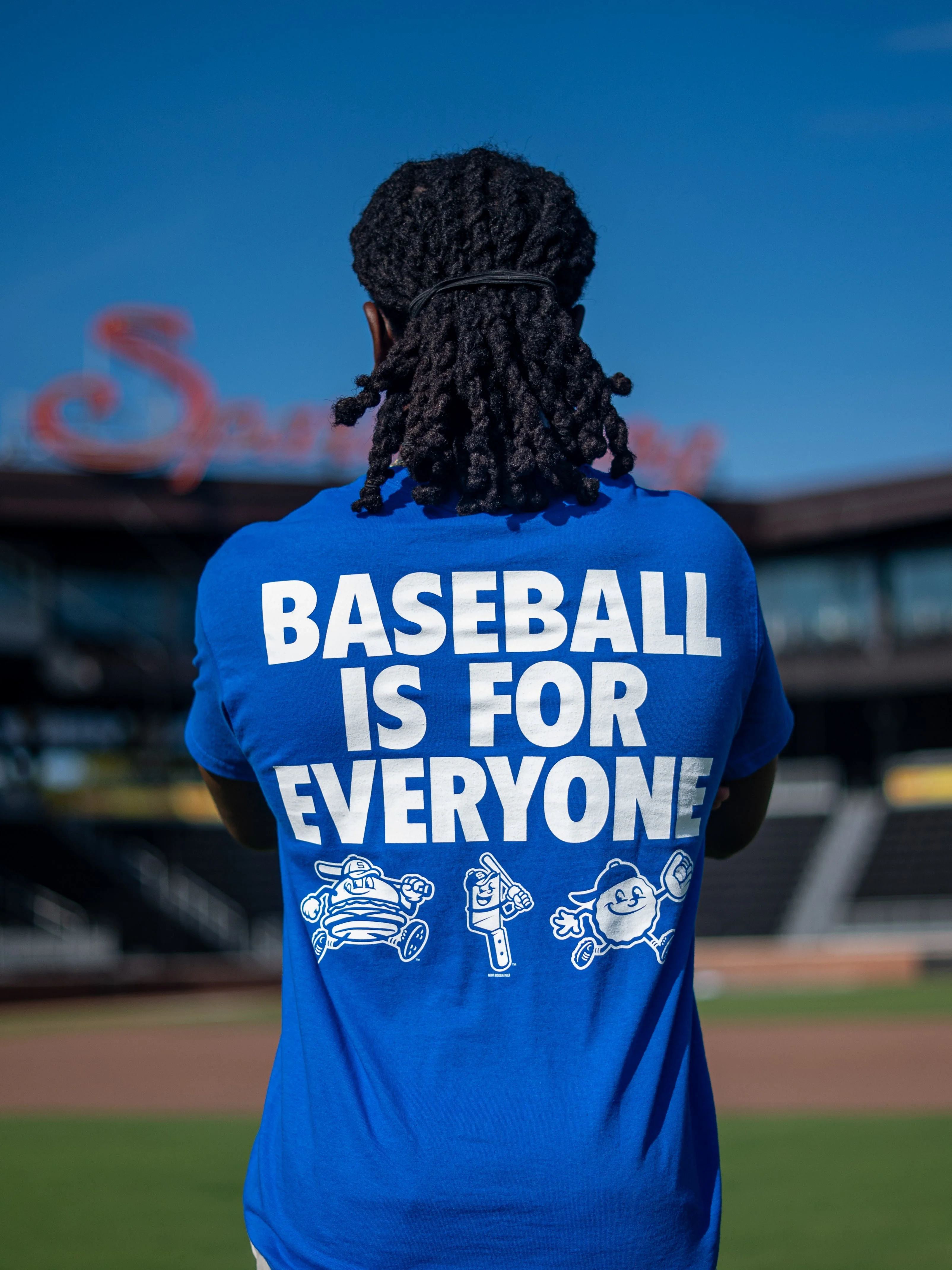Adult Blue Baseball Is For Everyone Tee - Image 3