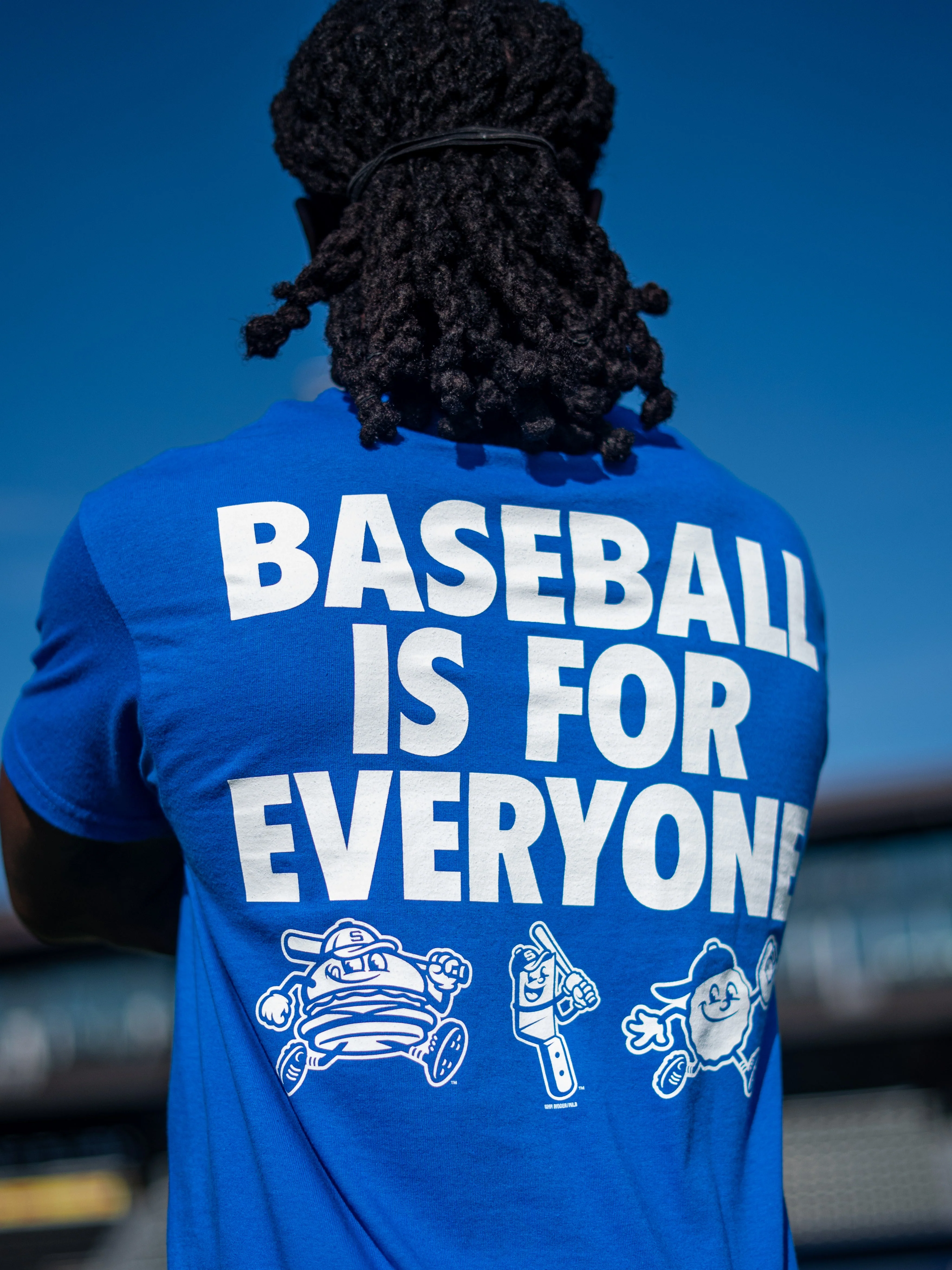 Adult Blue Baseball Is For Everyone Tee - Image 4