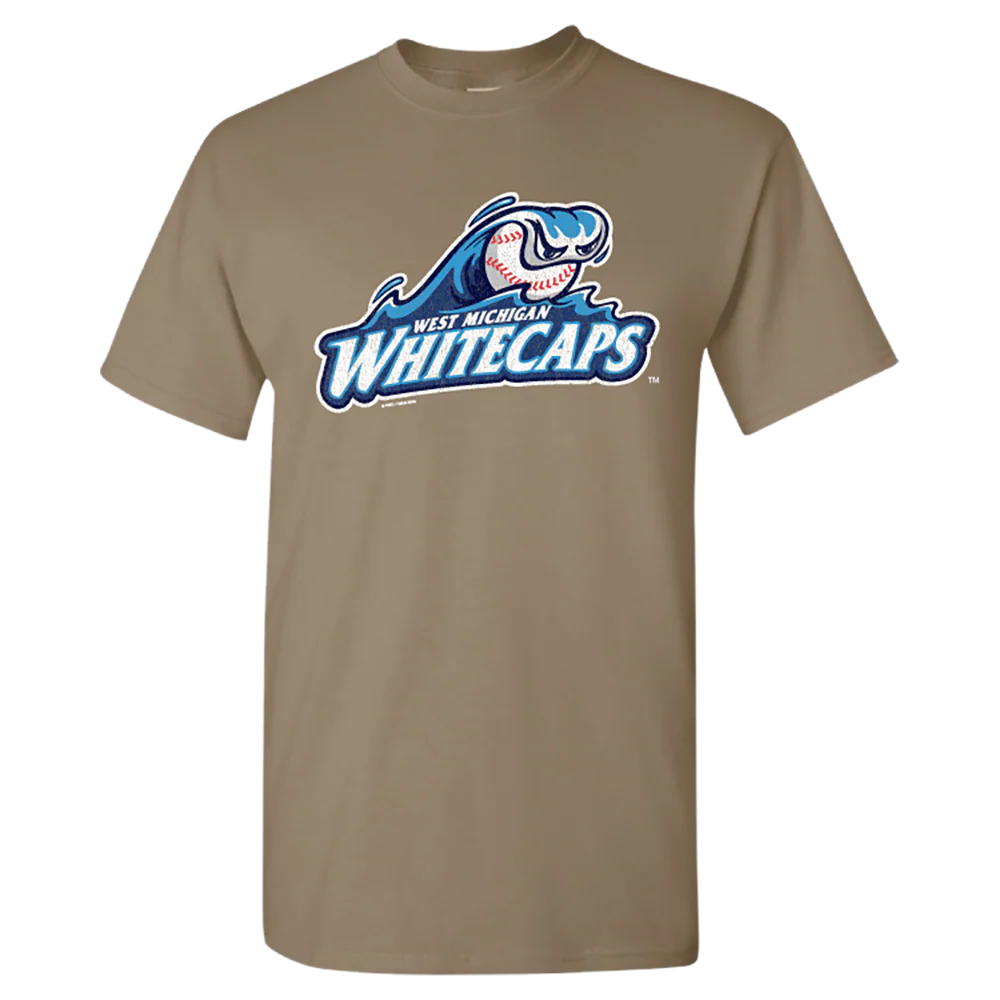 Primary Distressed Logo Brown Savana Tee