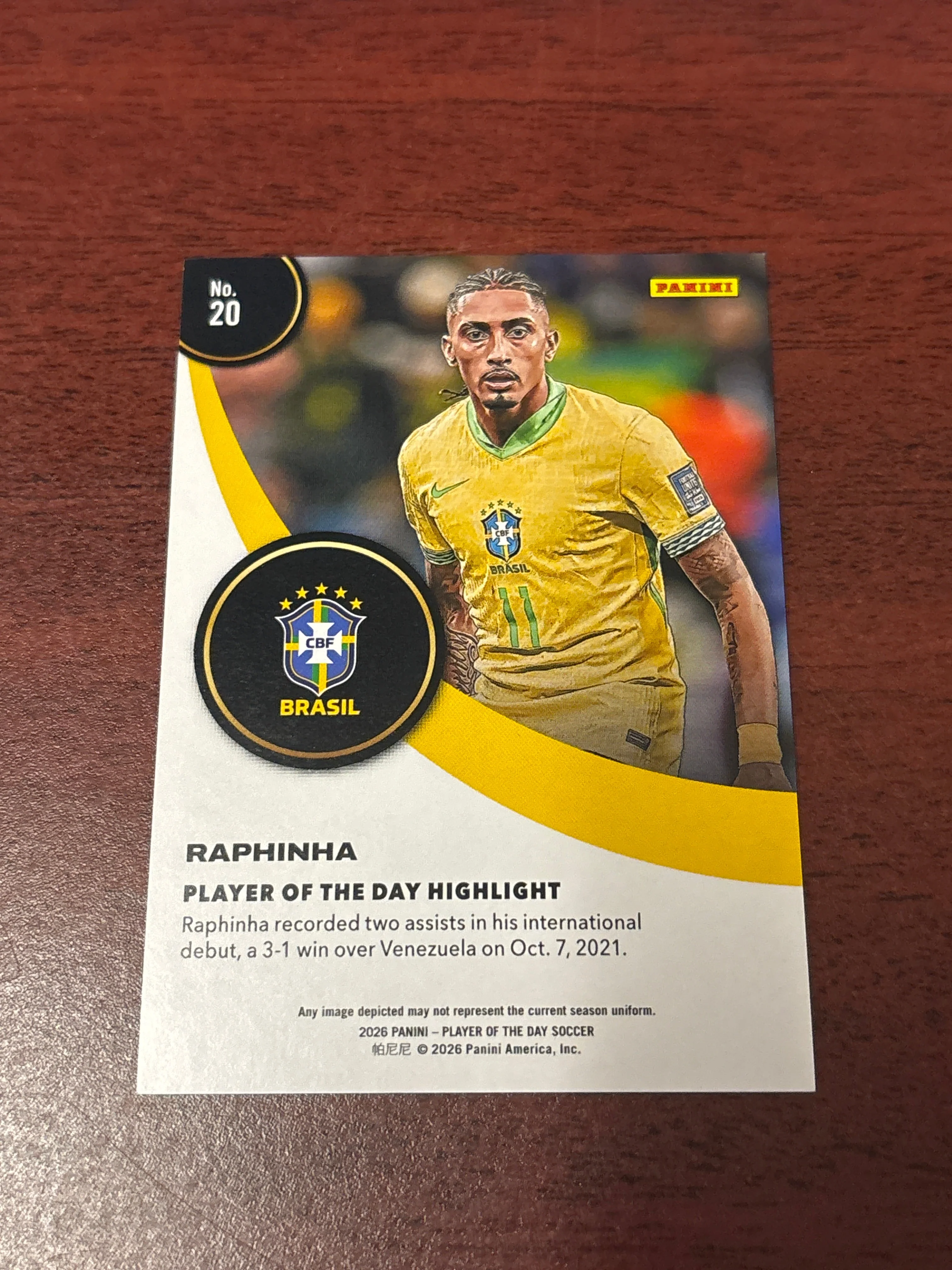 Raphinha 2026 Panini Player of the Day #20 - Image 2