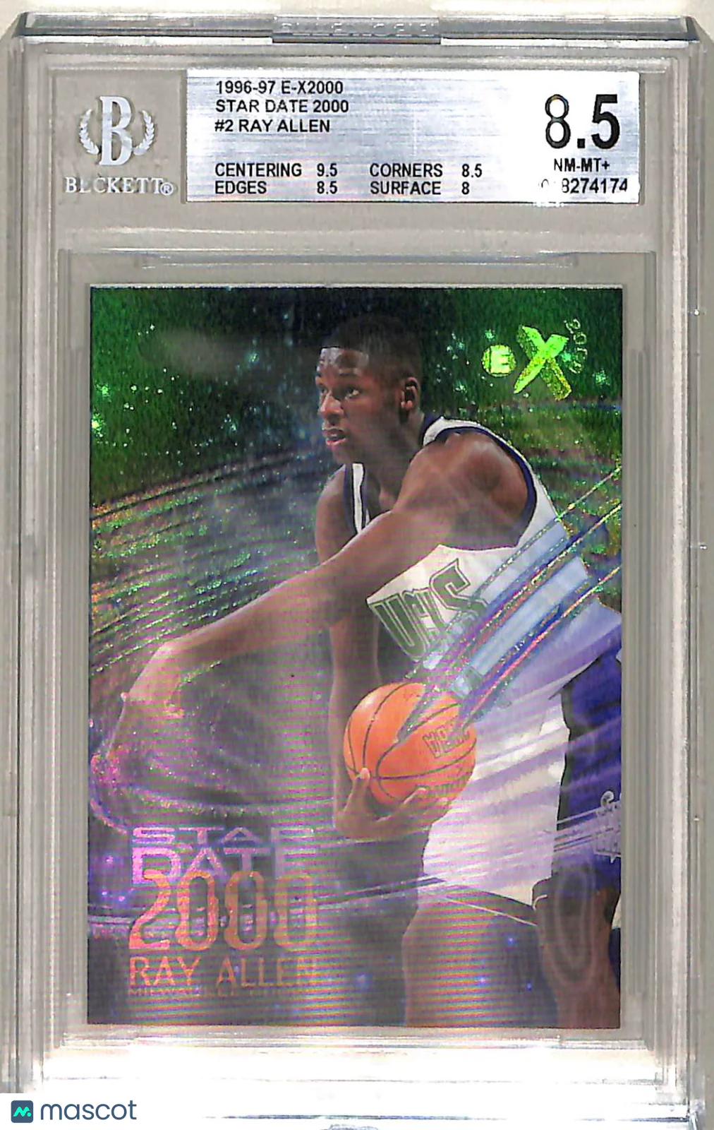Ray Allen 1996 E-X2000 Star Date 2000 #2 BGS 8.5