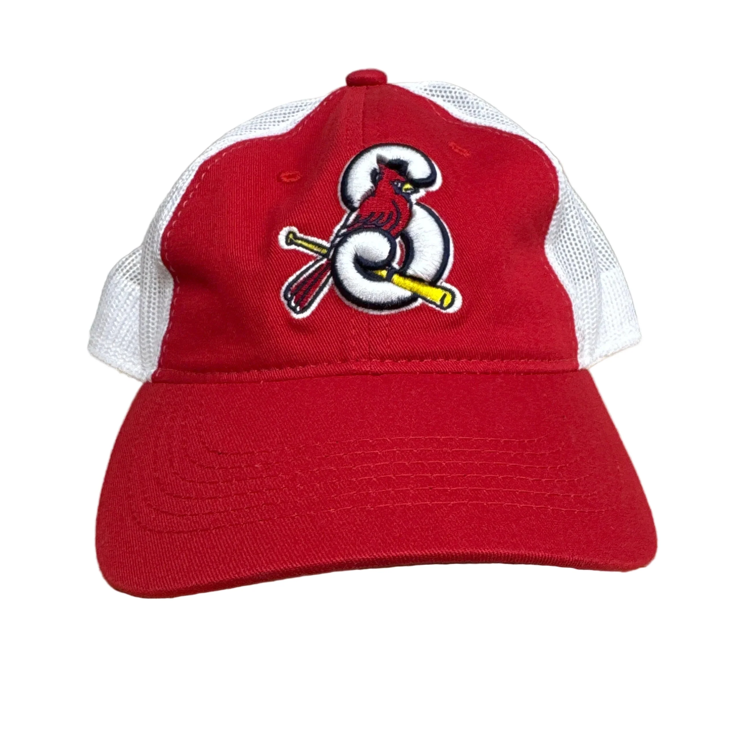 Red/White Mesh Back Dad Hat