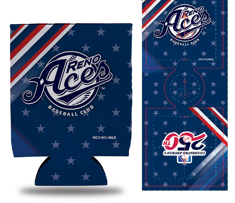 Reno Aces 250th Fourth of July 12 oz Can Cooler