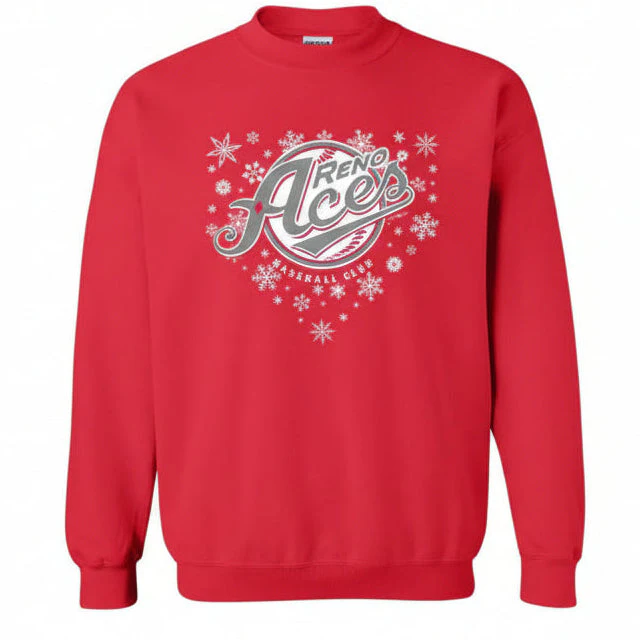 Reno Aces Winter Home Plate Silver/Red Long-sleeve Tee
