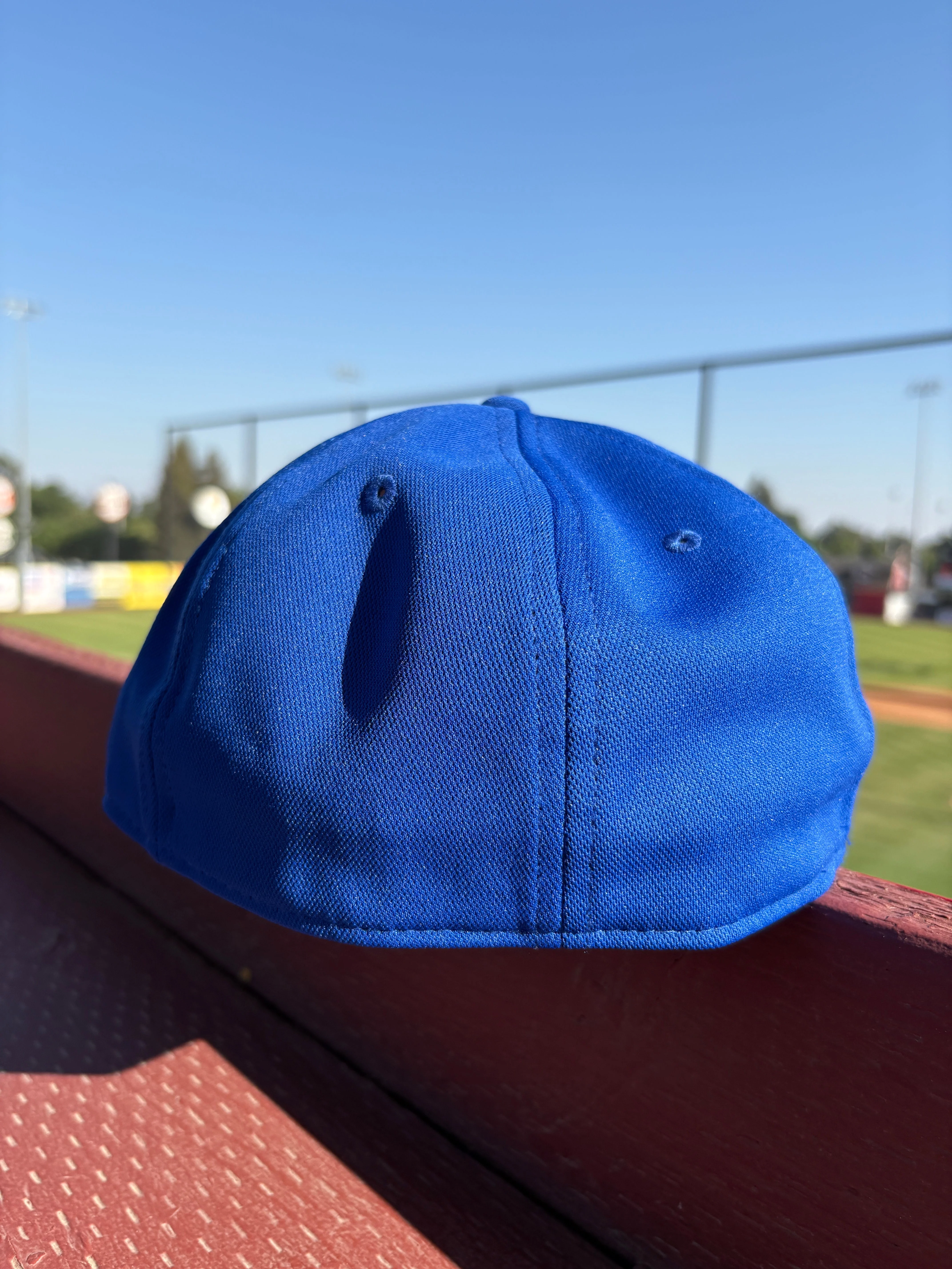 Retro Oaks Blue Fitted Hat - Image 3