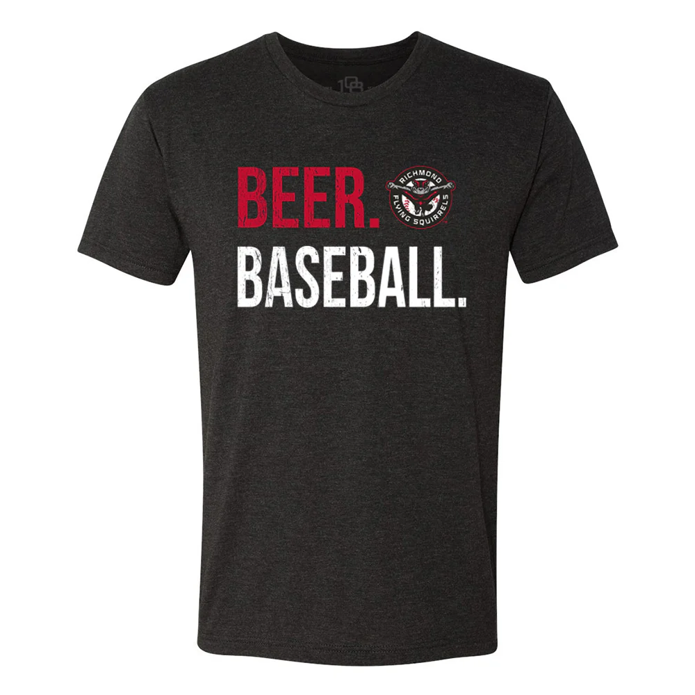 Richmond Flying Squirrels 108 Stitches Beer Baseball Tee
