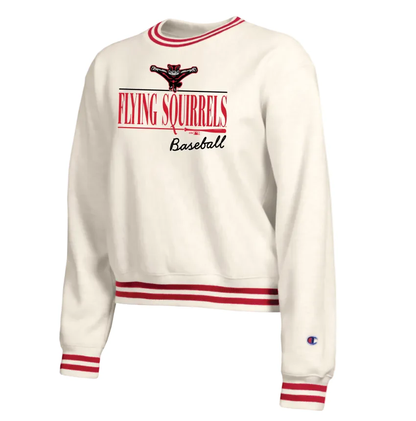 Richmond Flying Squirrels Champion Women's Reverse Weave Yarn Dye Crew