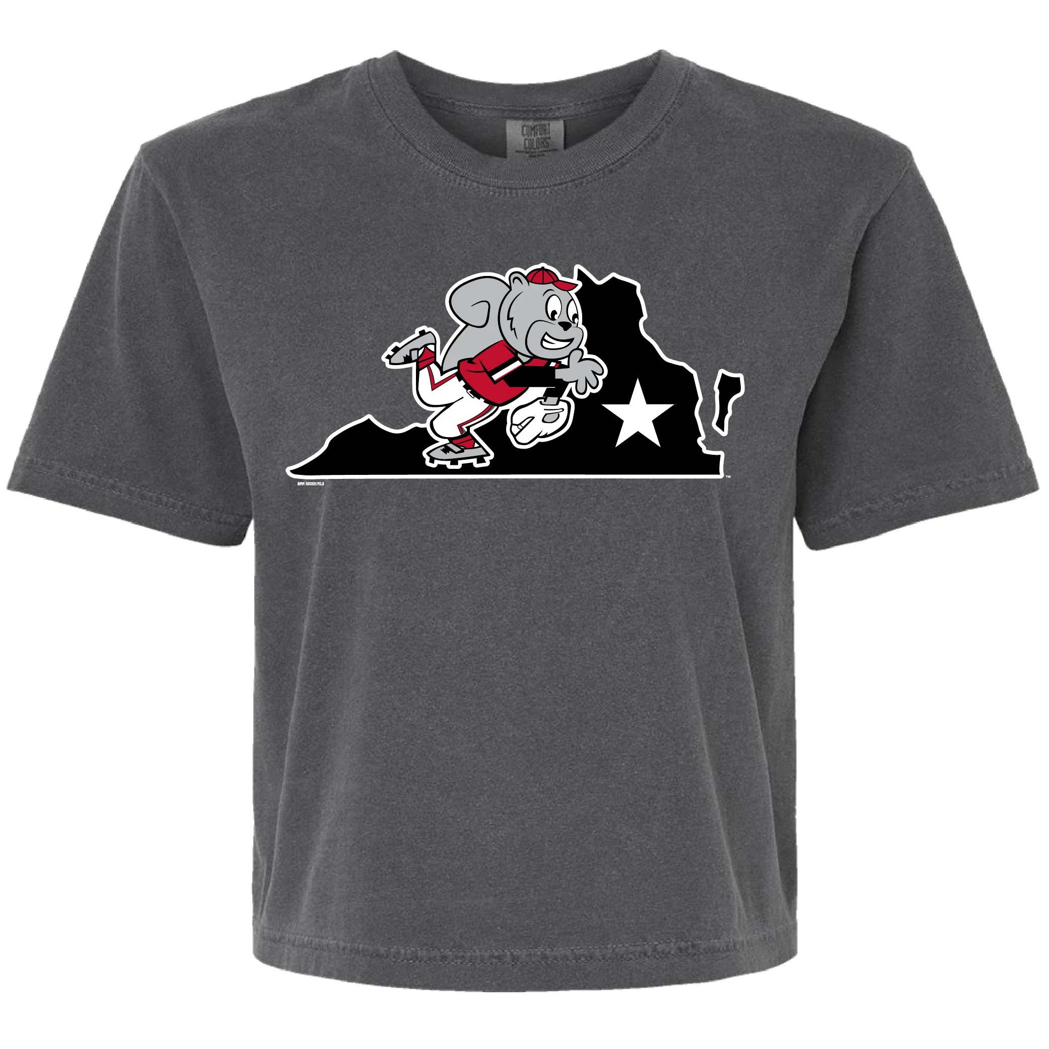 Richmond Flying Squirrels Women's Fauxback Comfort Colors Boxy Tee