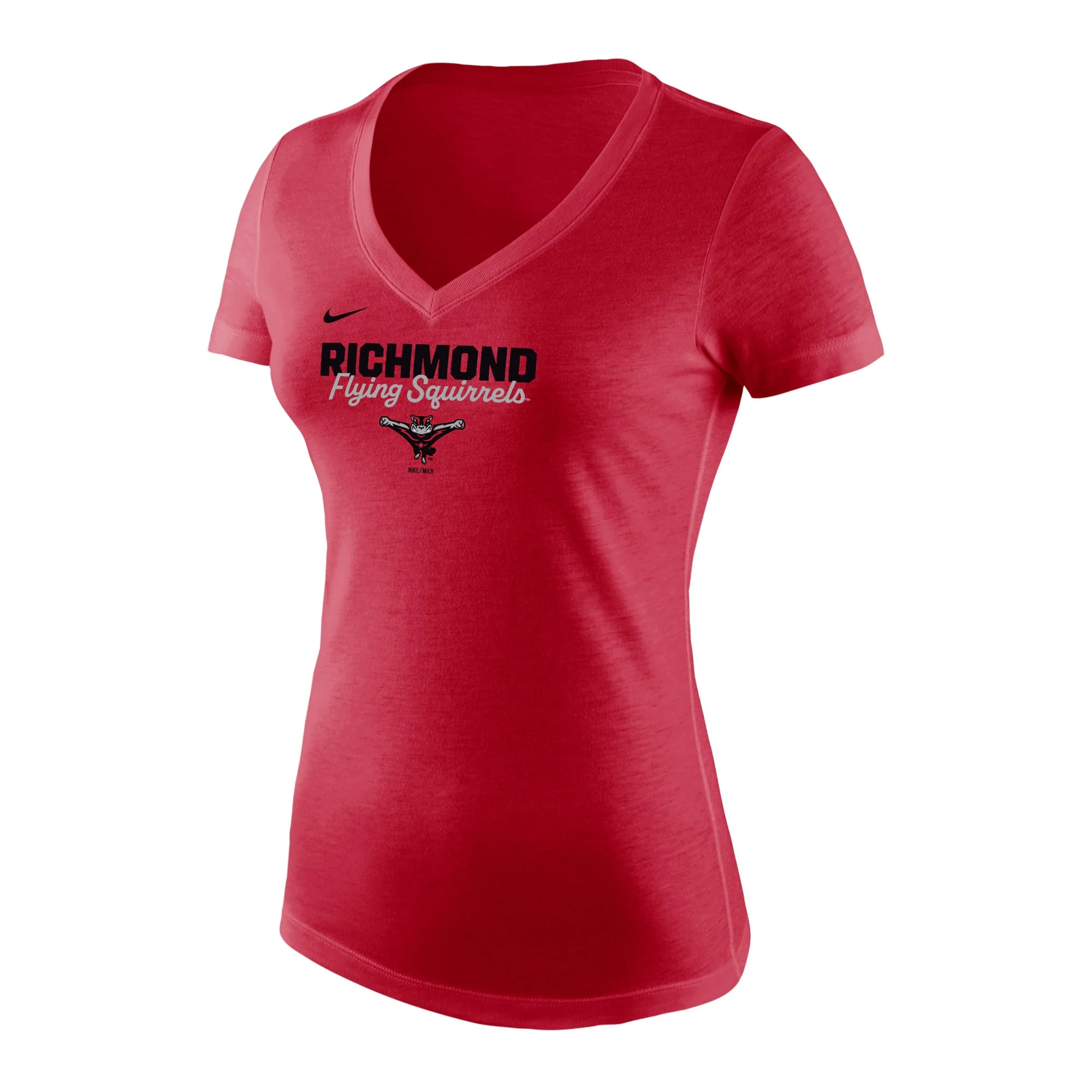 Richmond Flying Squirrels Women's Nike Tri-Blend Cotton V-Neck Tee