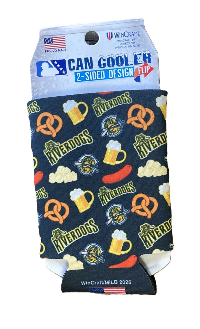 RiverDogs Food Scatter Koozie 12oz