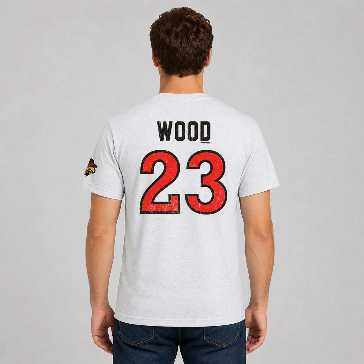 Rochester Red Wings James Wood Player T-Shirt - Image 4
